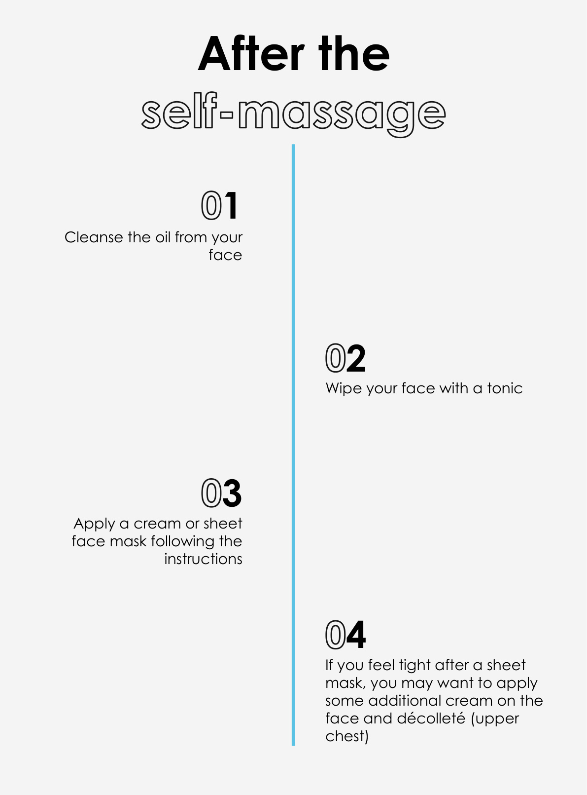 After the self-massage, how to finish